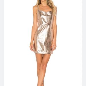 For Love & Lemons Luna Metallic dress